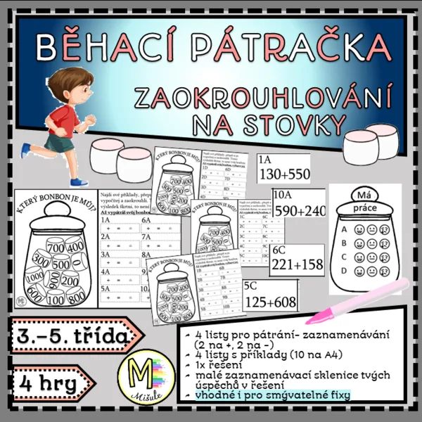 BĚHACÍ PÁTRAČKA- ZAOKROUHLOVÁNÍ NA STOVKY 1