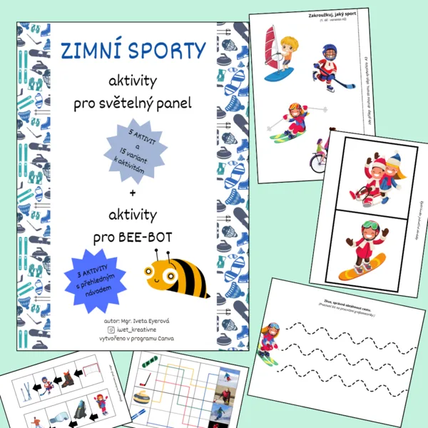 Zimní sporty - SVĚTELNÝ PANEL + BEE-BOT ( 8 aktivit a 19 variant k aktivitám) 1