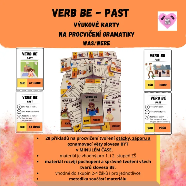 Verb BE past - výukové karty 1