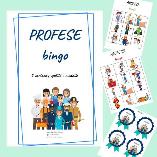 PROFESE bingo (4 varianty využití + medaile) 1