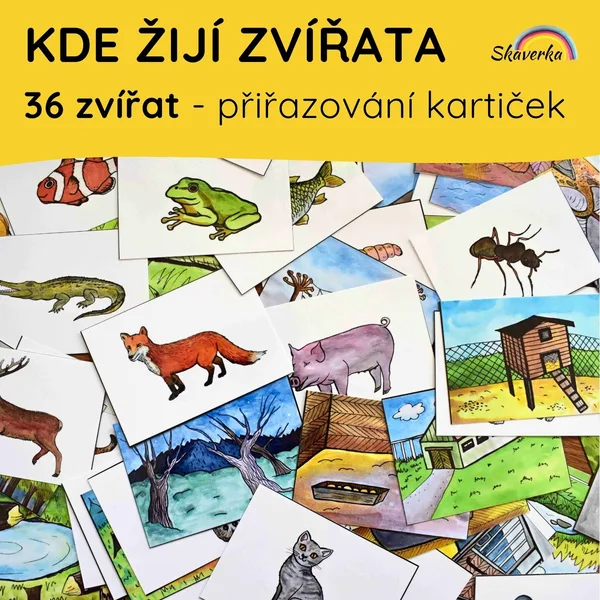 KDE ŽIJÍ ZVÍŘATA - karty 1