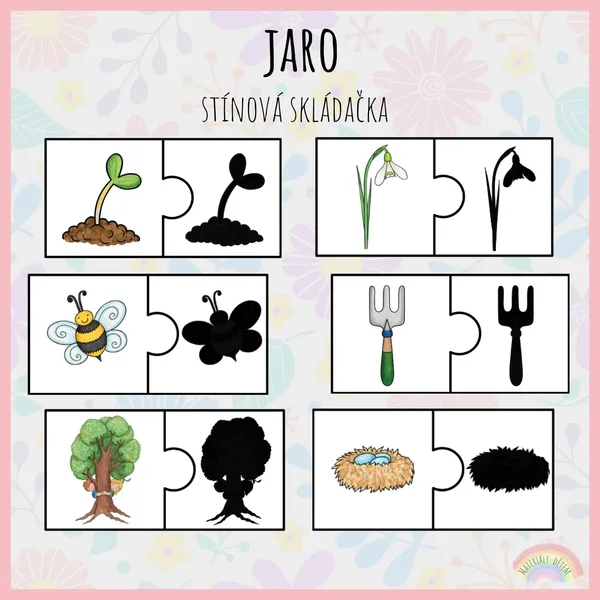 Jaro, stínová skládačka 1
