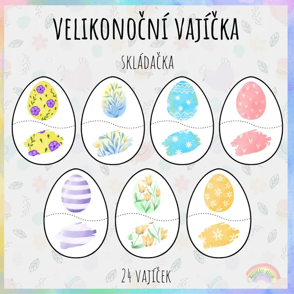 Velikonoční vajíčka, skládačka 1