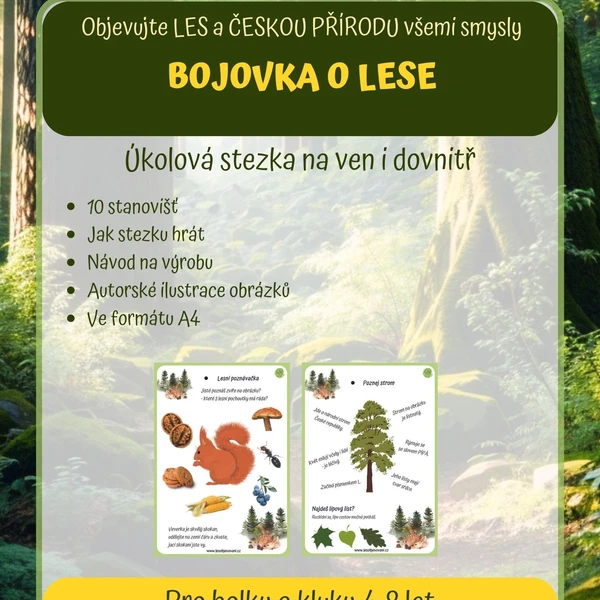 Bojovka z lesa - úkolová bojovka na ven i dovnitř ve formátu A4 1