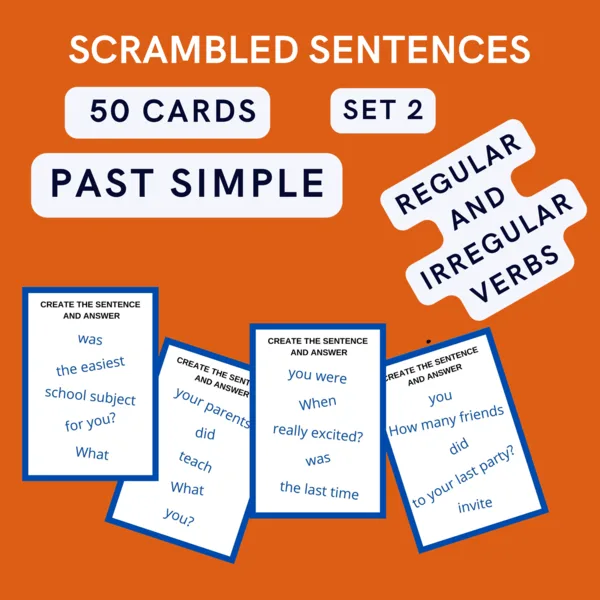 Past simple Scrambled sentences - SET 2 1