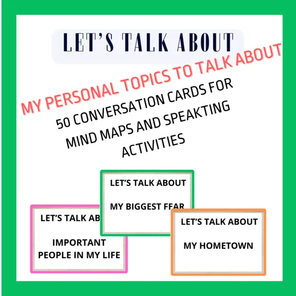 Conversation cards MY PERSONAL TOPICS 1