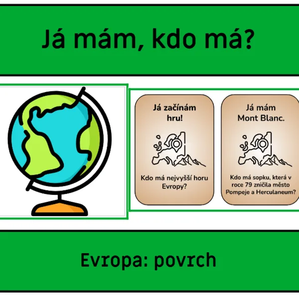 Evropa: povrch - Já mám, kdo má? 1