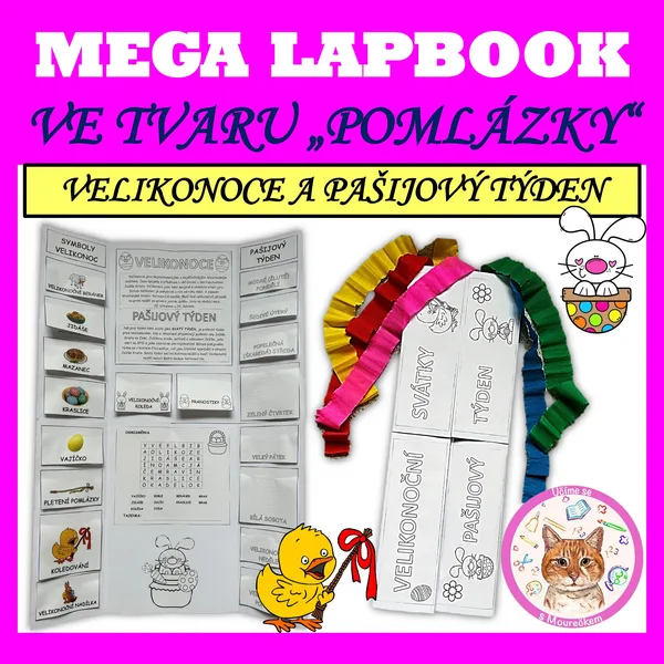 MEGA LAPBOOK - Velikonoce a Pašijový týden (pomlázka) 1