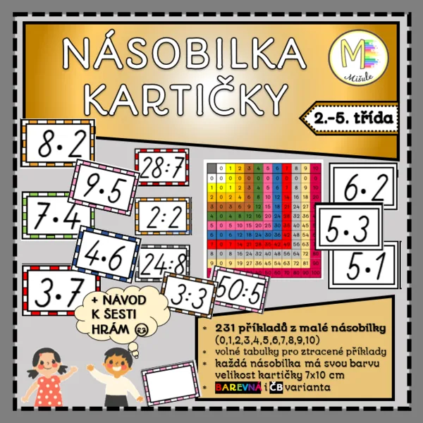NÁSOBILKA- KARTIČKY 1