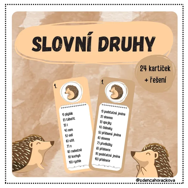 Slovní druhy - určování 1