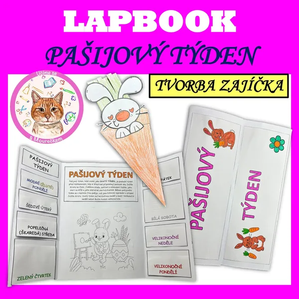 PAŠIJOVÝ TÝDEN - Lapbook + Zajíček 1