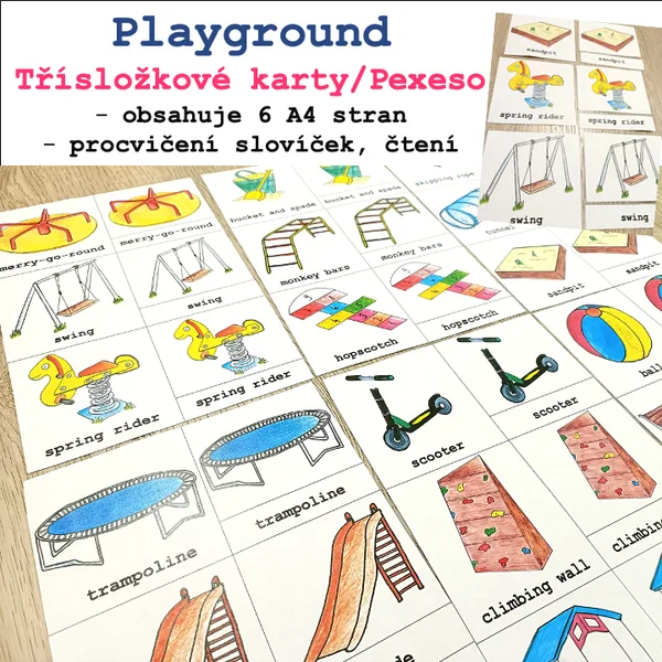 Třísložkové karty/Pexeso - Playground 1