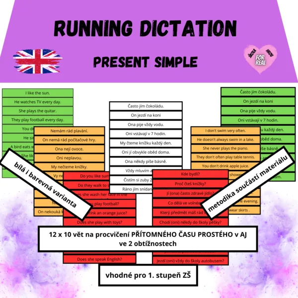 Running dictation - present simple 1