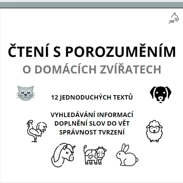 Čtení s porozuměním - Domácí zvířata 1
