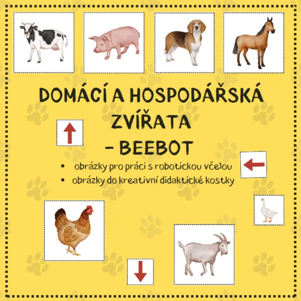 DOMÁCÍ A HOSPODÁŘSKÁ ZVÍŘATA - didaktická včelka beebot 1