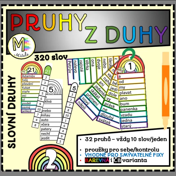 PRUHY Z DUHY- SLOVNÍ DRUHY 1