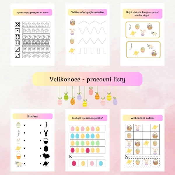 Velikonoce - pracovní listy 1