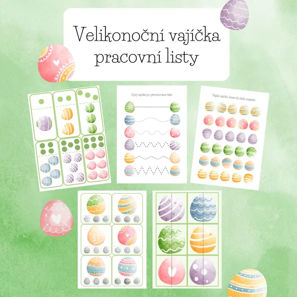 Velikonoční vajíčka pracovní listy 1