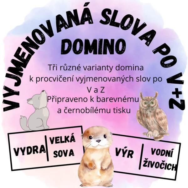 Vyjmenovaná slova po V a Z - domino 1