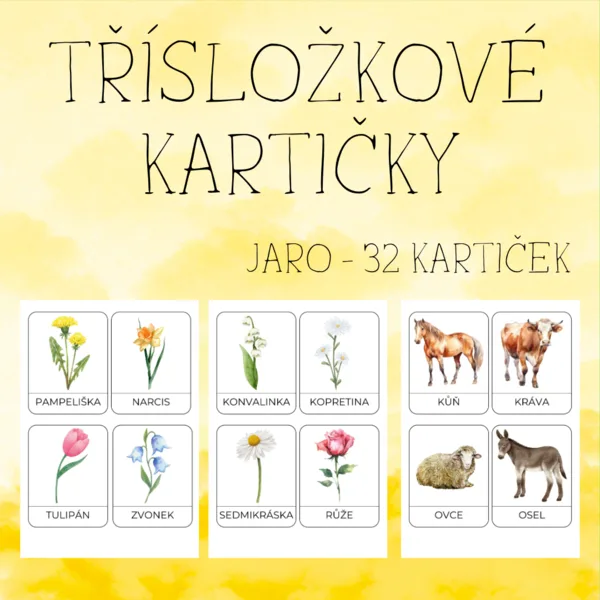 Třísložkové karty - JARO 1
