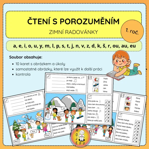 Čtení s porozuměním - zimní radovánky 1