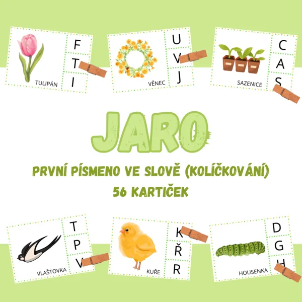 JARO - první písmeno ve slově (kolíčkování) 1