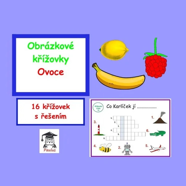 Obrázkové křížovky Ovoce 1