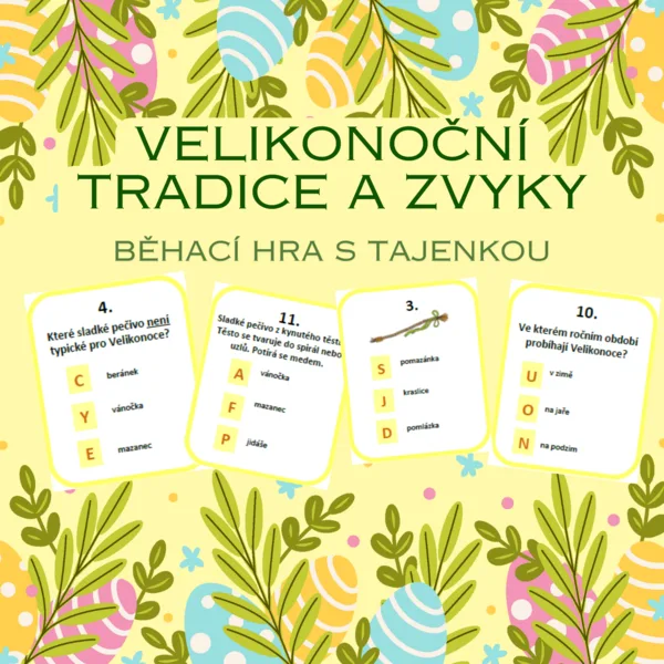 Velikonoční tradice a zvyky - běhací hra s tajenkou 1