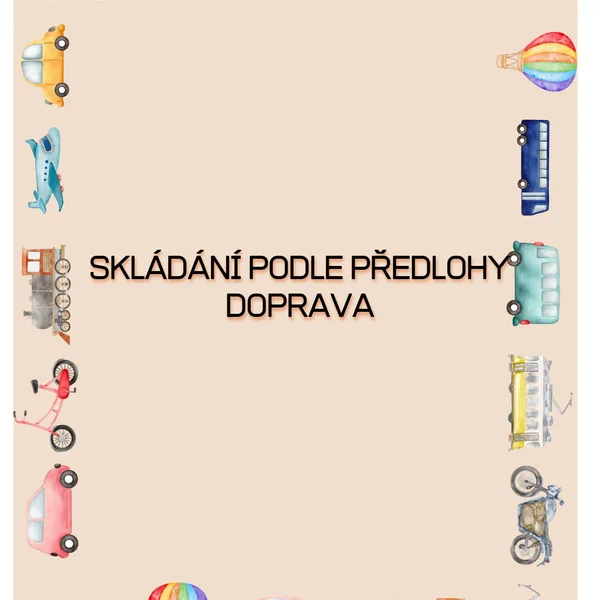 Skládání podle předlohy - doprava 1
