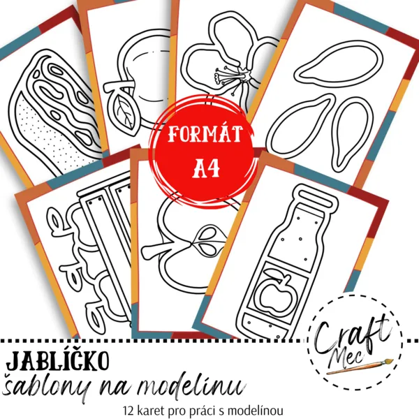JABLÍČKO - ŠABLONY NA MODELÍNU 1