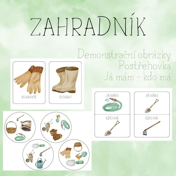 ZAHRADNÍK - demonstrační obrázky a karetní hry 1