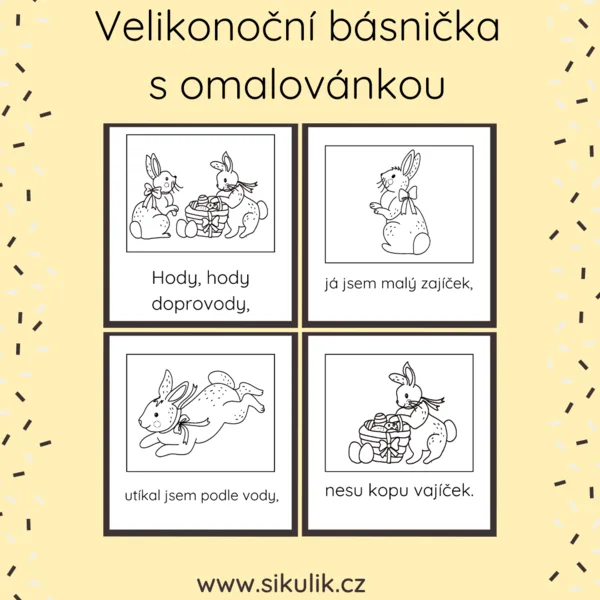 Omalovánka s básničkou 1