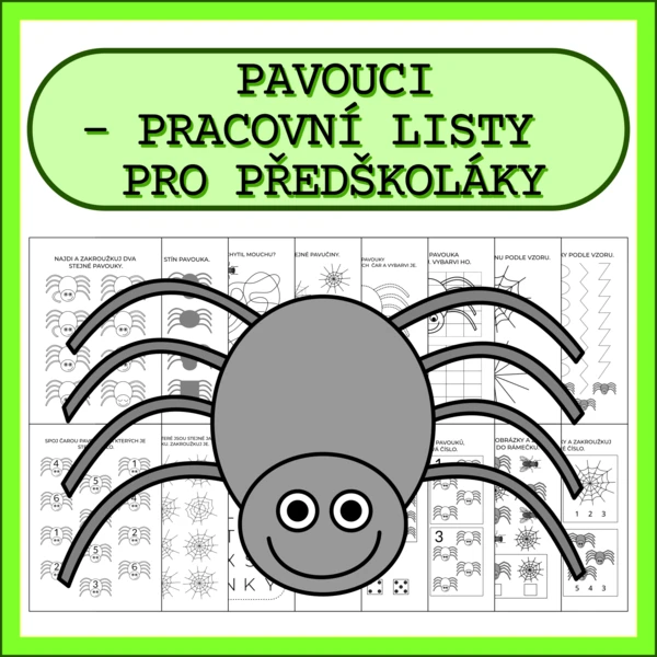 PAVOUCI - PRACOVNÍ LISTY PRO PŘEDŠKOLÁKY 1