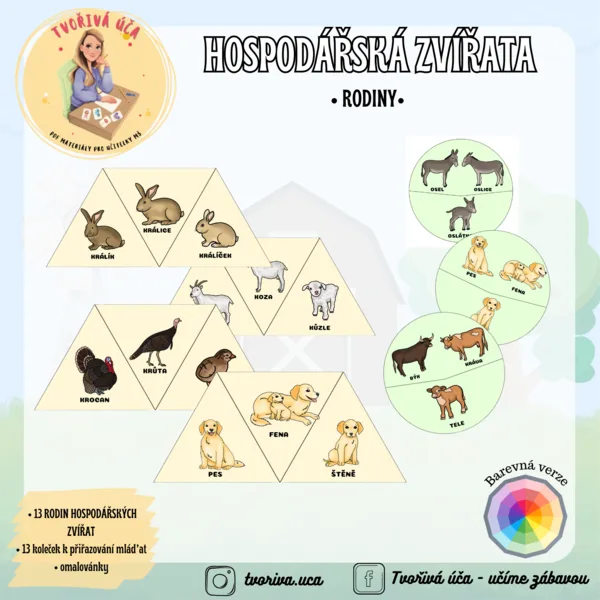 Hospodářská zvířata - rodiny 1