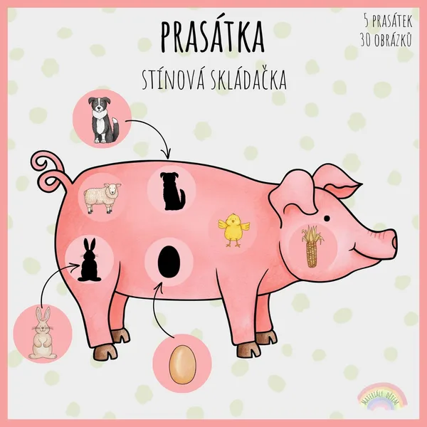 Prasátka, skládačka 1