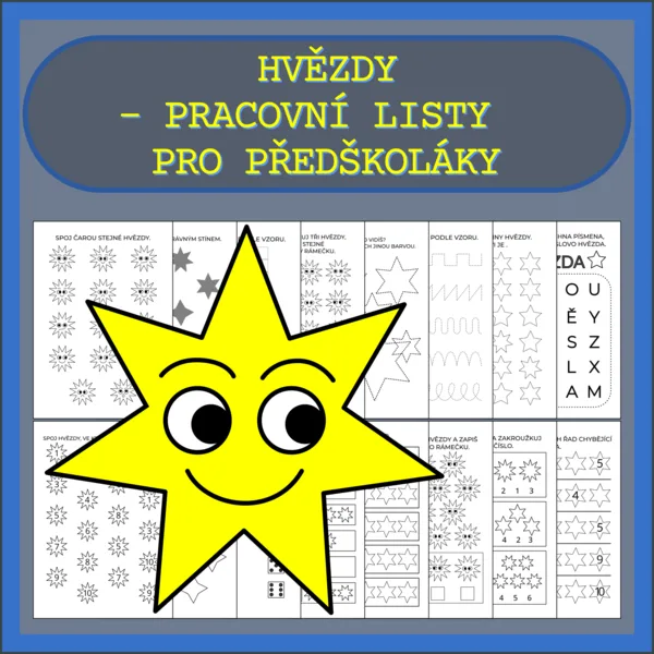 HVĚZDY - PRACOVNÍ LISTY PRO PŘEDŠKOLÁKY 1