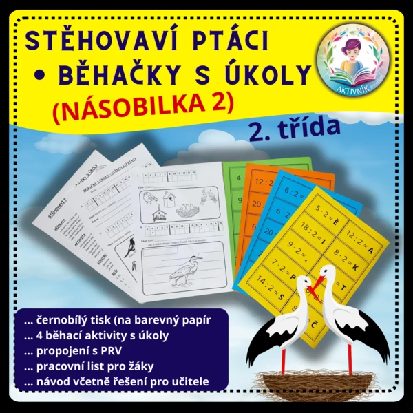 NÁSOBILKA 2 - běhačky s úkoly - STĚHOVAVÍ PTÁCI  1