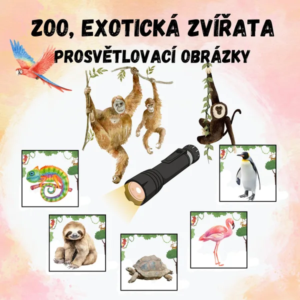 ZOO, Exotická zvířata - prosvětlovací obrázky 1