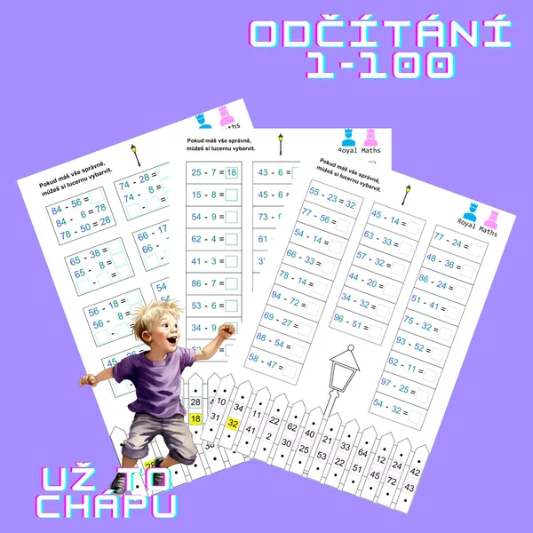 Odčítání  1-100 1