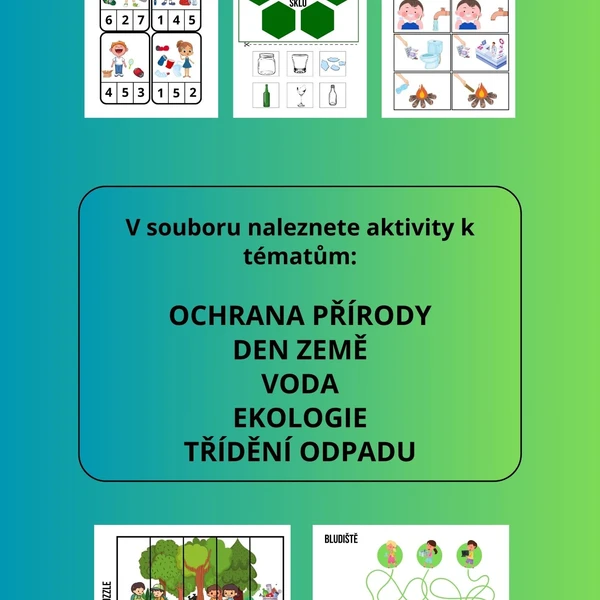 DEN ZEMĚ, VODA, EKOLOGIE, OCHRANA PŘÍRODY pro MŠ 1