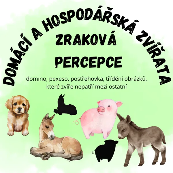 Domácí a hospodářská zvířata - zraková percepce 1