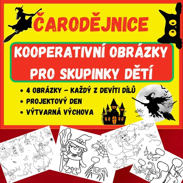 ČARODĚJNICE - kooperativní obrázky pro skupinky dětí 1