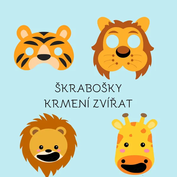 Zvířátka ze ZOO - Krmení + Škrabošky 1