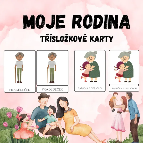 MOJE RODINA - třísložkové karty 1