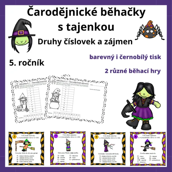 Čarodějnické běhačky - druhy číslovek a zájmen 1