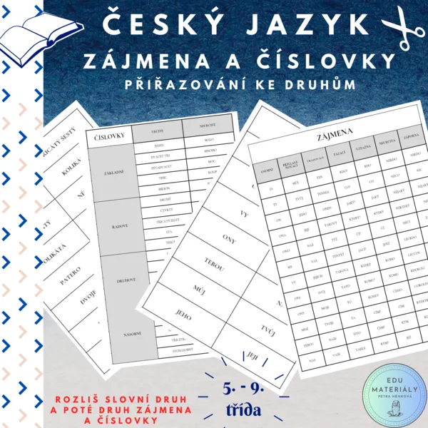 Zájmena a číslovky - přiřazovačka 1