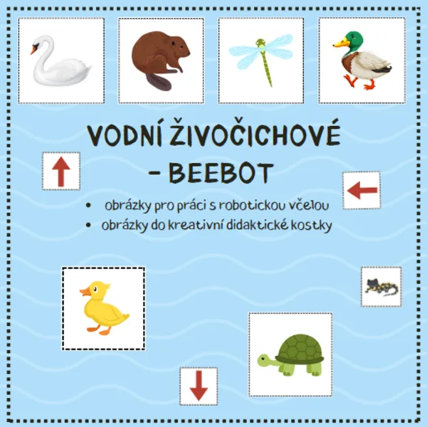 VODNÍ ŽIVOČICHOVÉ - didaktická včelka beebot 1