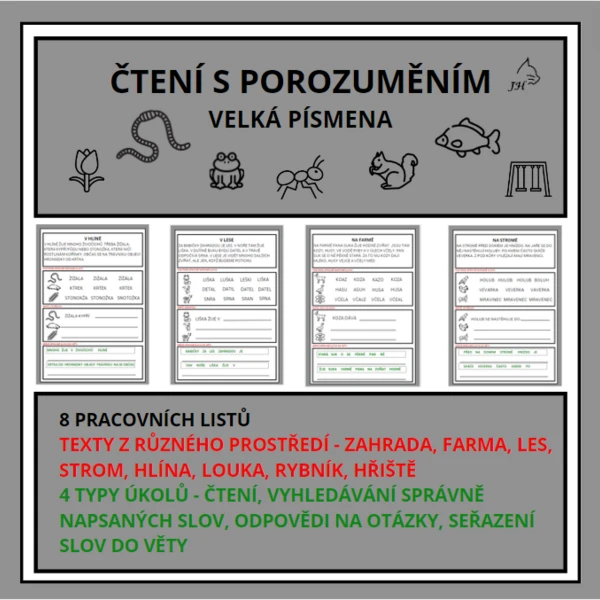 Čtení s porozuměním - velká písmena 1
