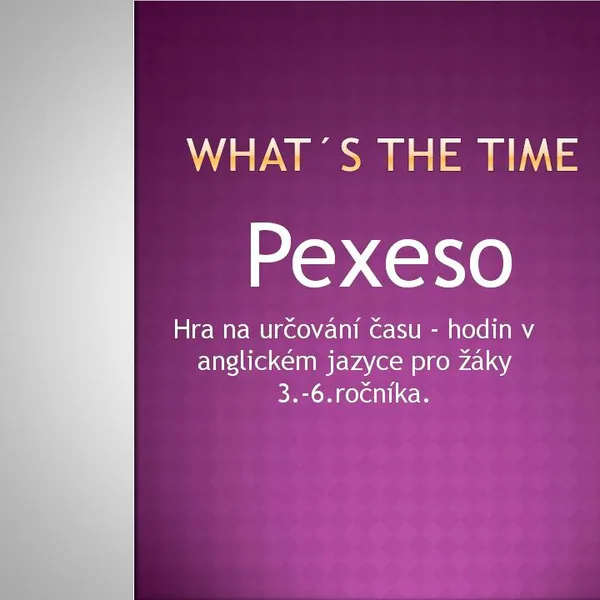 What´s the time? - pexeso 1