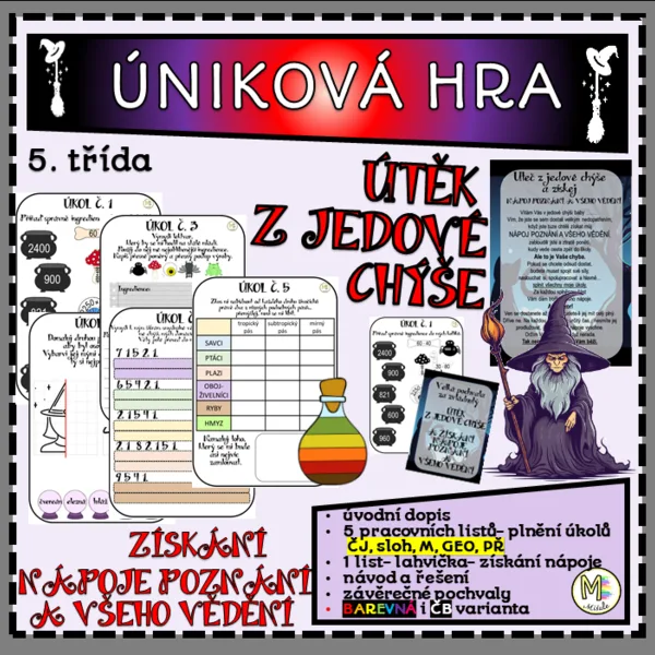ÚTĚK Z JEDOVÉ CHÝŠE- ÚNIKOVÁ HRA PRO 5. TŘÍDU 1